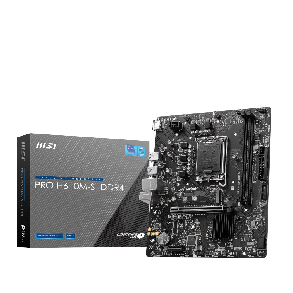 Intel H610チップセット搭載オフィス用途向けマザーボード「PRO H610M ...